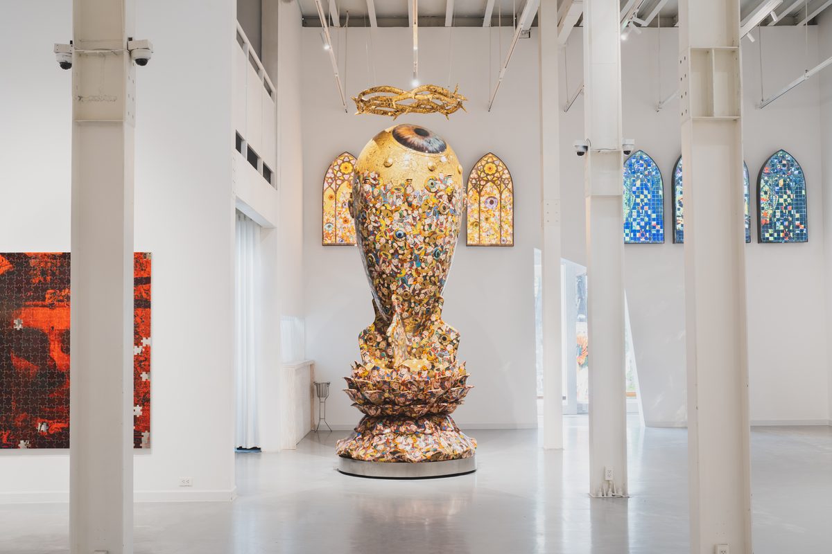 Ceramic sculptures installation view